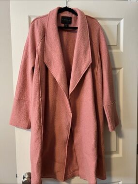 Tahari Dusty Rose Open-Front Trench Coat